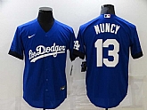 Dodgers 13 Max Muncy Royal 2021 City Connect Cool Base Jersey,baseball caps,new era cap wholesale,wholesale hats